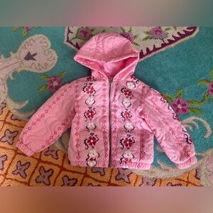 Old navy Pink Floral Quilted twill Jacket 5t